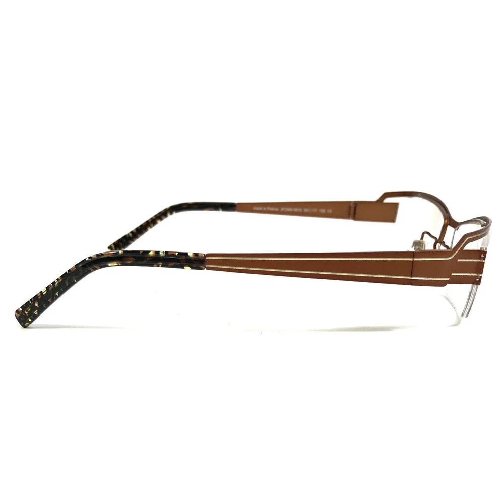 J.F. Rey Eyeglasses Frames JF2564 9010 Brown Rectangle Semi Rim 55-17-120